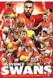 Afl Sydney swans team poster,football, LAMINATED ,DOGS,CROWS BOOK,pies, blues