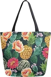 Naanle Chic Pattern Print Big Hand Bag Extra Large Shoulder Tote Bag for Beach Travel Weekender Gym Grocery Shopping