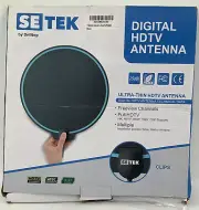 SE Tek Digital HDTV ATSC Compatible Antenna Mulitple Install Table Wall Window