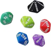 Vaguelly 6pcs Multi-Sided Dice for Board Games Game Dice for Parties and Props for Family Gatherings