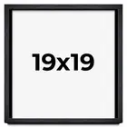 19x19 Shadow Box Frame Black | 1 Inches Deep Real Wood Farmhouse Shadowbox Displ