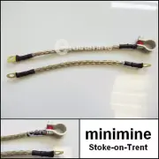 Classic Mini Engine & Battery Earth Strap Lead PAIR austin morris rover cable