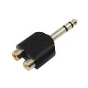 6.35mm ( 1/4 Inch ) Stereo Male Plug to 2RCA Female Audio Y Adapter Converter