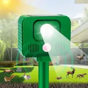 Ultrasonic Animal Repellent, Outdoor Repellent with Motion Sensor and Strobe Light, Skunk Rabbit Raccoon Repellent, Solar Animal Repeller Deterrent for Yard