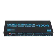 4 In 4 Out 4K HDMI Matrix Switch with EDID Extractor and IR Remote Control