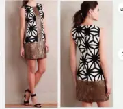 NWT Tabitha Anthropologie Karimata Gold Sequin Sleeveless Dress Sz 4 NEW