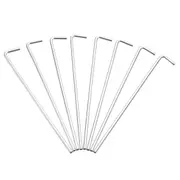 2Pcs Heavy Duty Iron Tent Pegs Camping Awning Metal Ground Stakes Hook