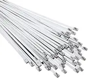 Metal Cable Zip Ties, 304 Stainless Steel, Multi-Purpose Heavy Duty Self-Locking Cable Ties,Suitable for Exhaust Wrapping, Fence, Outdoor and Canopy Etc (20PCS 11.8 Inch)