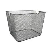 YbmHome Household Wire Mesh Open Bin Shelf Storage Basket Organizer Black 1040vc
