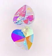 Asfour Crystal AB Heart-shaped Sun-Catchers (40x40mm) #870 Prisms - Box of 100