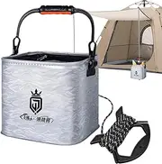 Fishing Bucket - Portable Live Fish Container | Multifunctional EVA Live Bait Storage for Backpacking, Outdoor