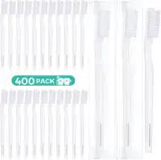 400 Pack Individually Wrapped Disposable Toothbrush Hard Bristle Adult Toothbrus