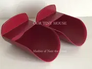 Tupperware Rocker Scoops for Canisters & Modular Mates Burgundy Bordeaux Red NOS