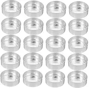 Veemoon 50Pcs Aluminum Tea Light Cup Holder Lightweight High Temperature Resistant Candle Cup Case for DIY Scented Candles for Weddings and Special Occasions