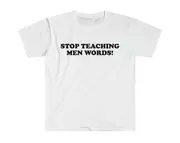 Y2K TShirt, Stop Teaching Men Words! 2000's Style Meme Tee, Gift Shirt