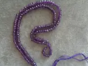 Amethyst (natural) bead, 3x2mm-4x3mm, Hand cut faceted rondelle, B grade, Mohs 7