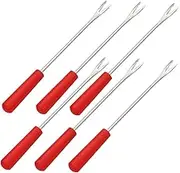 OFFSCH Stainless Steel Fork Set BBQ Skewers Dipping Fork Corn Holders Barbecue Tools Reusable Outdoor for Picnic