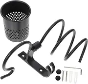Baluue Hair Dryer Holder Wall Mounted Hair Dryer Storage Rack Anti-slip Design Space Saving