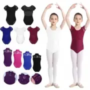 Kids Girls Gymnastics Leotard Ballet Dance Unitards Stretchy Jumpsuits Dancewear