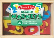 Melissa & Doug 449-37 Wooden Number Magnets in a Box