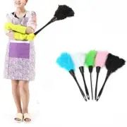 Anti-static Portable Turkey Feather Duster Cleaner Home Cleaning Plastic Handle