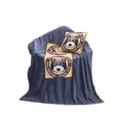 Bear Pattern Multifunctional Plush Blanket Square Pillow Quilt Office Car Pillow Cushion