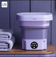 Mini Washing Machine Portable Folding Sterilisation Drying Laundry W Spin &Drain