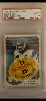 1976 TOPPS CELLO DAN FOUTS 2nd YEAR PAYTON RC? PSA 9 POP 1