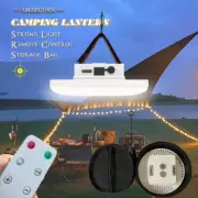 Remote Control Rechargeable LED Magnet Camping Lantern 13500mAh Powerful Portabl