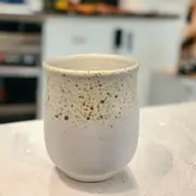 Handmade White Speckled Mug- NEW!