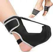 Plantar Fasciitis Night Splint Adjustable Brace with Arch Support | Dorsal Night Splint for Women Men | Dual Effective Plantar Fasciitis Relief Achilles Tendonitis Foot Drop Heel Pain Black