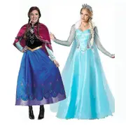 Tan Shan Adult Princess Anna Elsa Costume Christmas Cos Fancy Dress Outfit L