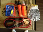 Auto emergency road side service kit with Jumping Cable ,Emergency light&.gloves