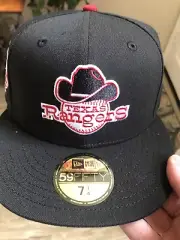 Hat Club Hometown Texas Rangers 40th Anniversary Red UV 7 1/4 New Era Fitted Hat