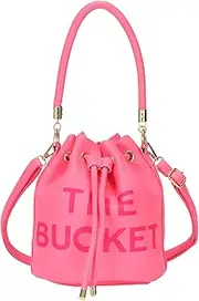 [JQAliMOVV] The Bucket Bags for Women, Mini Leathe Bucket Bag Purses Drawstring Closure Crossbody Handbags Hobo Bag