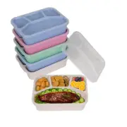 Bento Box Set-6 adult meal preparation containers, thickened and easy-to-clea...