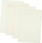 ROMISBABA 4 Pieces A5 Loose Leaf Paper Refills Planner Inserts Binder Inserts Notebook Refill Pages A5 Binder 6 Ring Lined Loose Leaf