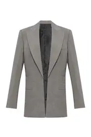 Helmut Lang Peak-Lapel Tailored Blazer US6 Gray