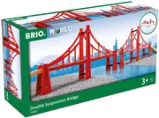 BRIO - Double Suspension Bridge 5 Pieces Size Name:One Size Colour Name:Multi...