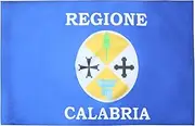 Calabria Flag 3' x 5' for a pole - Italy - Italian Region flags 90 x 150 cm - Banner 3x5 ft with hole - AZ FLAG
