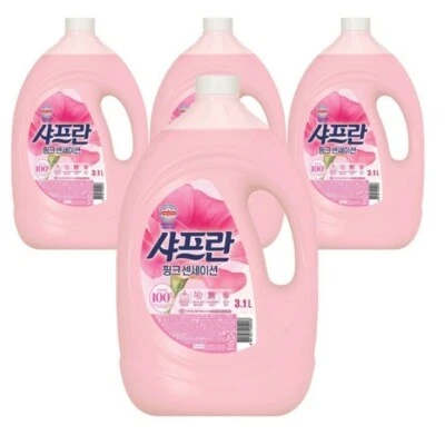Saffron Fabric Softener Pink Sensation 3.1L(104.82oz) x 4Pack Korean Laundry