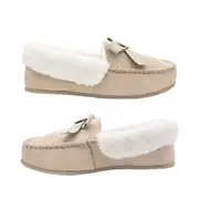 Grosby Mira Ladies Slippers Slip On Moccasin Style Fluffy Lined Comfort