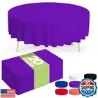 Pureegg Plastic Round Tablecloth - 20 Packs, Table Cloth Round Cover, 84'' De