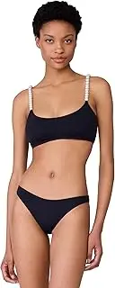 [Kate Spade New York] Women's String of Pearls Crop Bikini Top