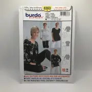 Burda Easy 8363 Ladies 10-24 Shirt Top Unlined Jacket Sewing Pattern UNCUT