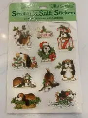 Vintage 1984 Hallmark SEBASTIAN Scratch N Sniff 2 Sheets Puppy Dog Open Package