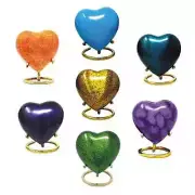 Colored Heart Shape Urns Cremation Ash Keepsake Velvet Box LOTS OF 7