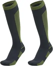 [Generic] Socks for Activities - Long Tube Socks for Hiking Cycling and Camping - Keep Feet Warm and Dry - Targeted for Adventurers Army Green L
