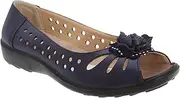 [Boulevard] Womens/Ladies Punched Open Toe Flower Casual Shoes