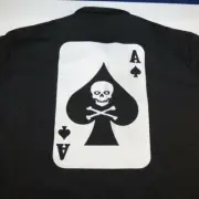 NEW DICKIES DEATH CARD ACE OF SPADES TATTOO ROCKABILLY ROCKER WORK SHIRT S - 3XL